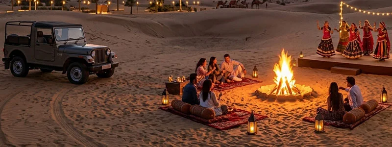 Dinner on Dunes with Jeep Safari, Bonfire & Folk Dance